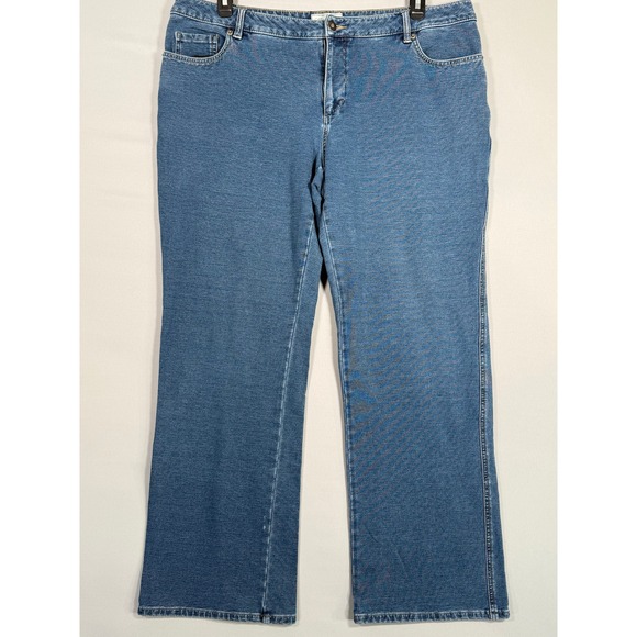 Coldwater Creek Women's Blue Stretch Denim Jeans W18 Comfort Waist - Picture 1 of 11